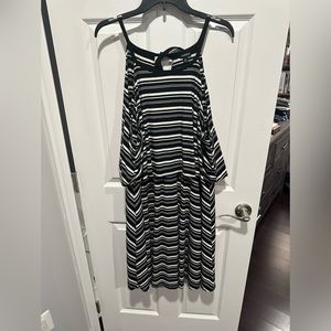 Black and white striped Torrid dress